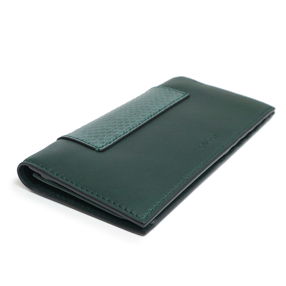 Gucci Wallet Exotic Leather Bill Python Long Fold… - image 6